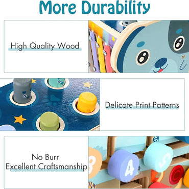 Montessori Wooden Dog Hole Game | Early Logic & Fine Motor Intelligence Toy for Toddlers (1–3 Years)