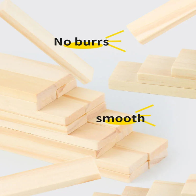 100pcs wooden chips, used for building block construction and DIY creative assembly