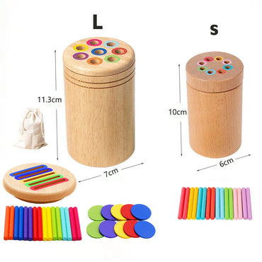 Montessori Wooden Color & Shape Sorting Toy | Fine Motor & Sensory Puzzle for Toddlers (1–3 Years)
