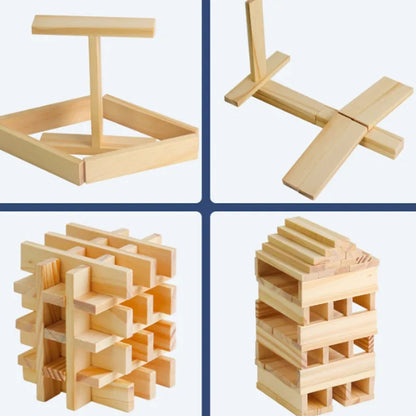 100pcs wooden chips, used for building block construction and DIY creative assembly