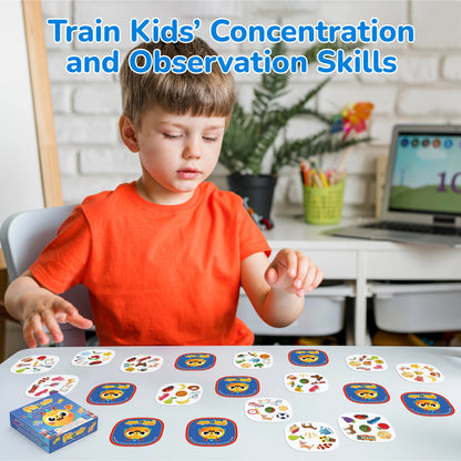 Montessori Pattern Matching & Memory Card Game | Visual Perception & Focus Training Toy