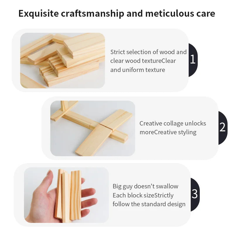 100pcs wooden chips, used for building block construction and DIY creative assembly