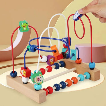 Montessori Wooden Abacus & Bead Maze Toy | Early Math, Counting & Fine Motor Learning (1–3 Years)